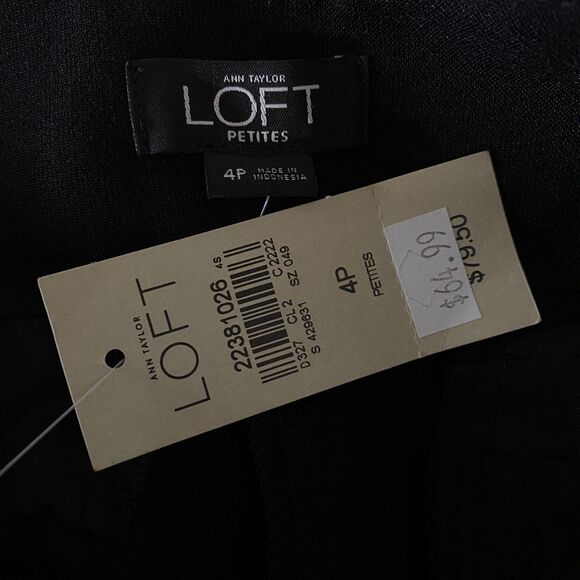 New LOFT Tailored Zipper Pocket Ankle Pant Women's Size 4 Petite - Picture 3 of 6